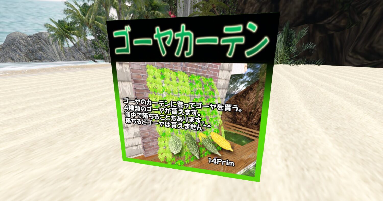 お土産のゴーヤのカーテン